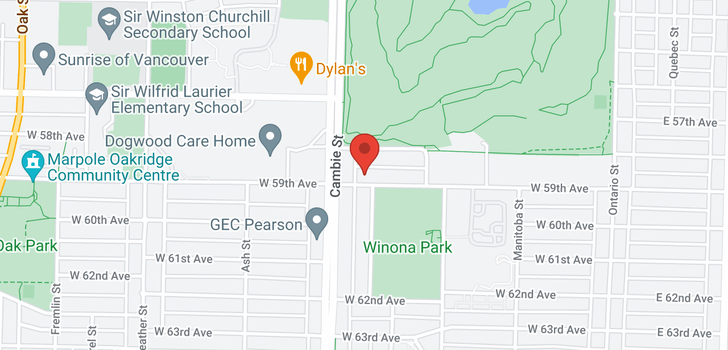 map of 205 477 W 59TH AVENUE